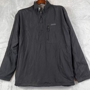 IZOD Mens L 1/4 Zip Jacket Windbreaker Wind Water Resistant Fleece Lined